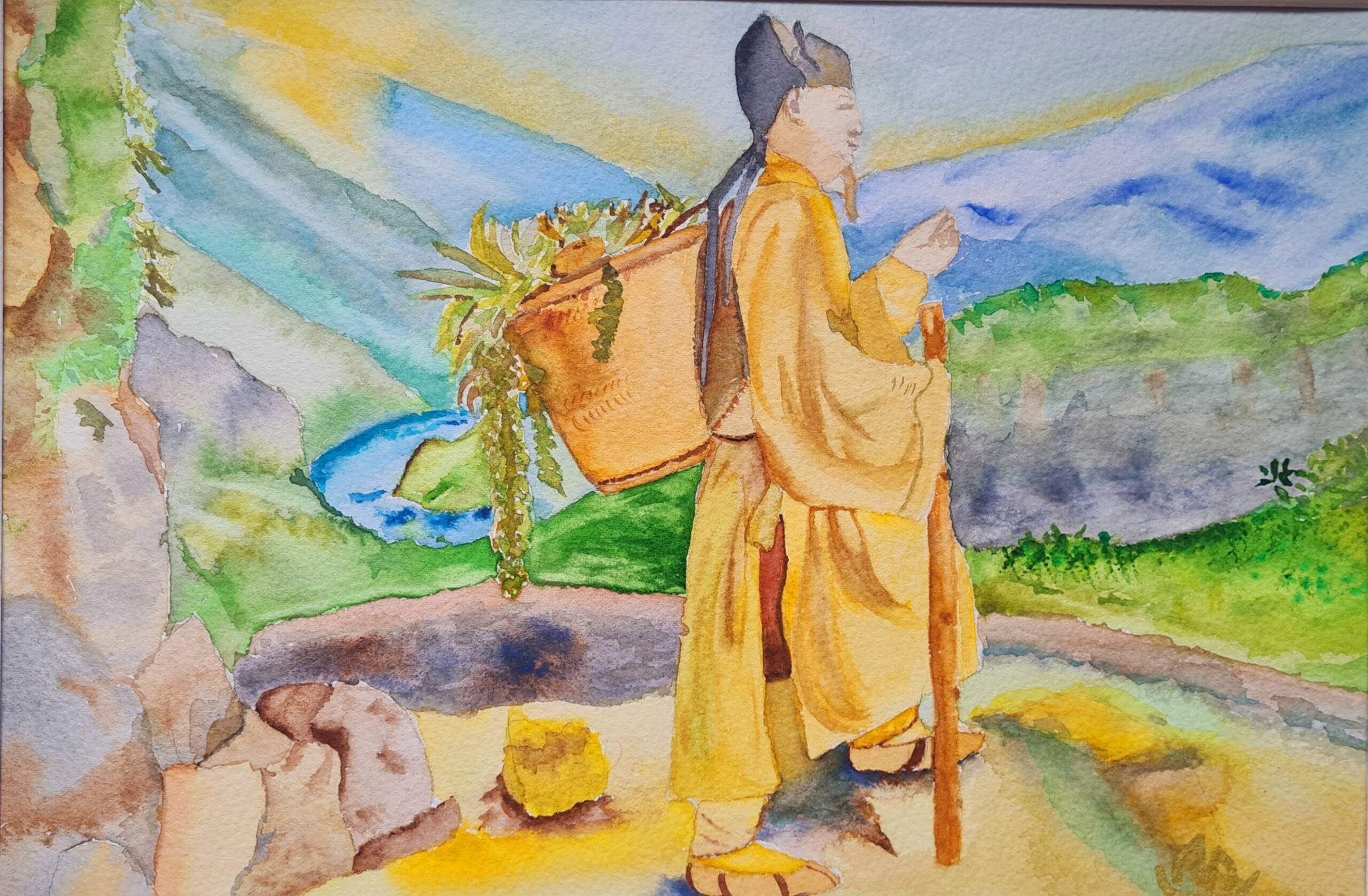 Taoiste-sur-sa-voie-serenite-art-NathalieDelhom Exposition "Oser l'imaginaire" chez JZ Santé Naturelle à Illkirch Graffenstaden